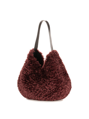 Burgundy Faux Sheepskin