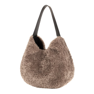 Taupe Faux Sheepskin