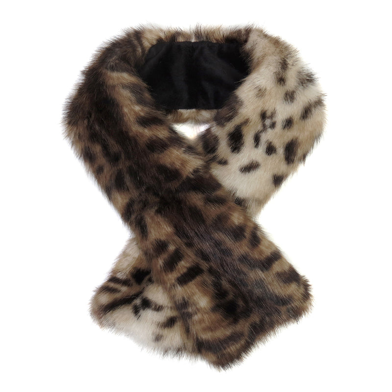 Ocelot faux fur Tippet Scarf by Helen Moore