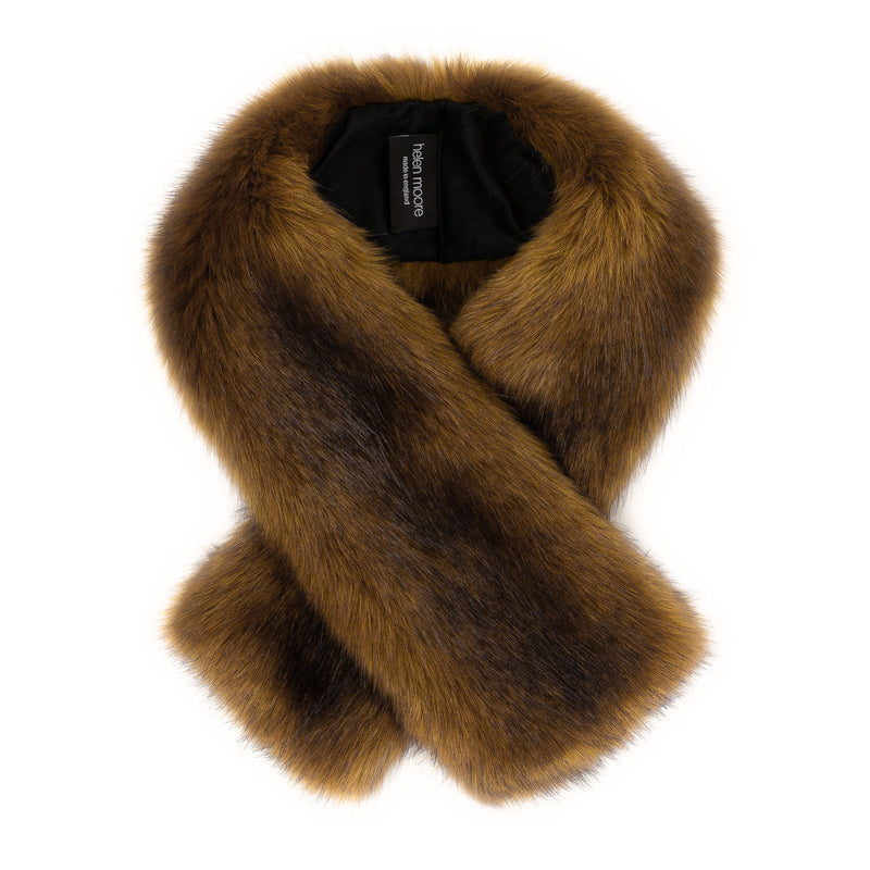  Olive faux fur Tippet Scarf by Helen Moore
