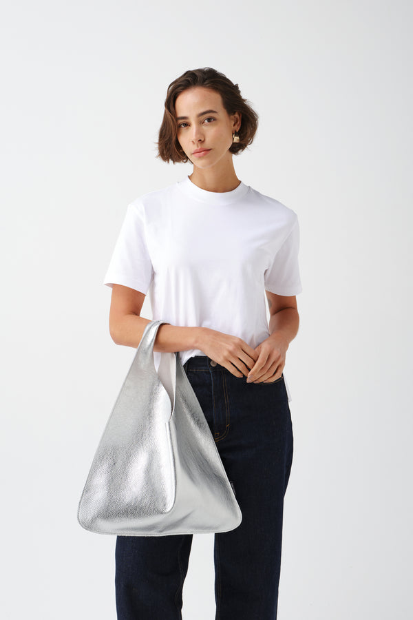 Leather Triangle Bag by Helen Moore
