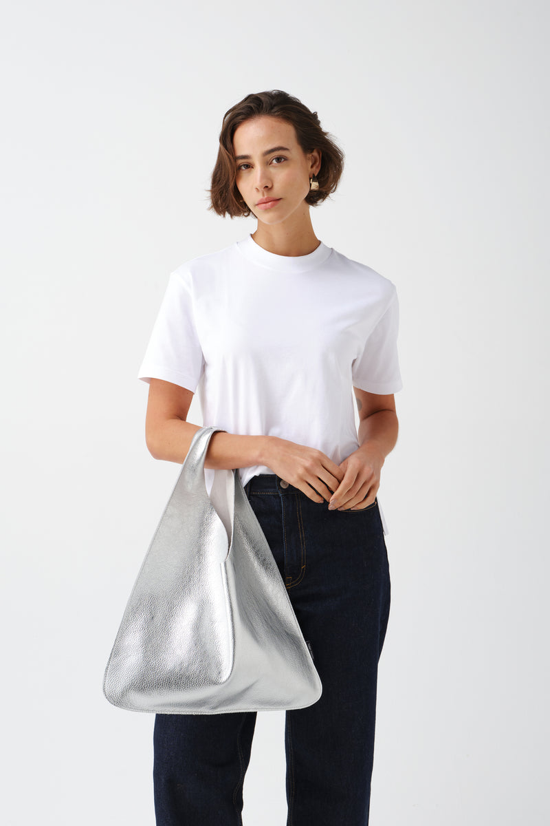 Leather Triangle Bag by Helen Moore