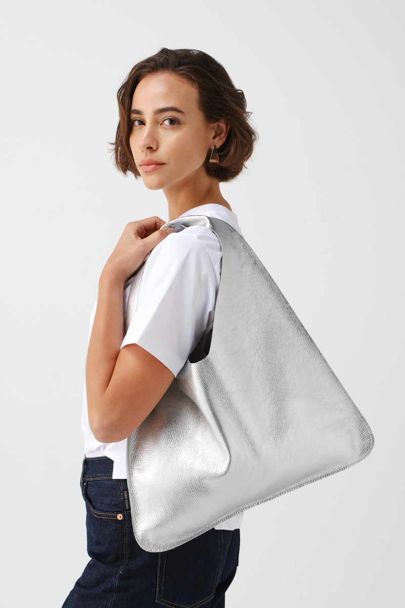 Leather Triangle Bag by Helen Moore