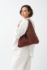 Suede Triangle Bag by Helen Moore