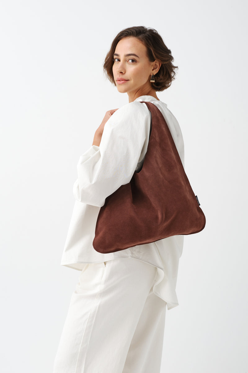 Suede Triangle Bag by Helen Moore
