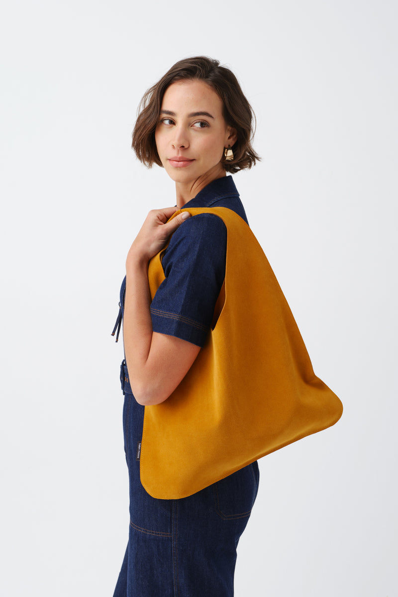 Suede Triangle Bag by Helen Moore