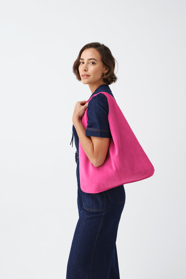 Suede Triangle Bag by Helen Moore