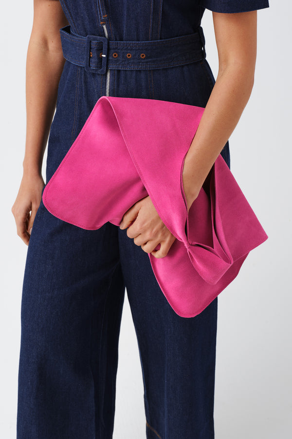 Suede Triangle Bag by Helen Moore