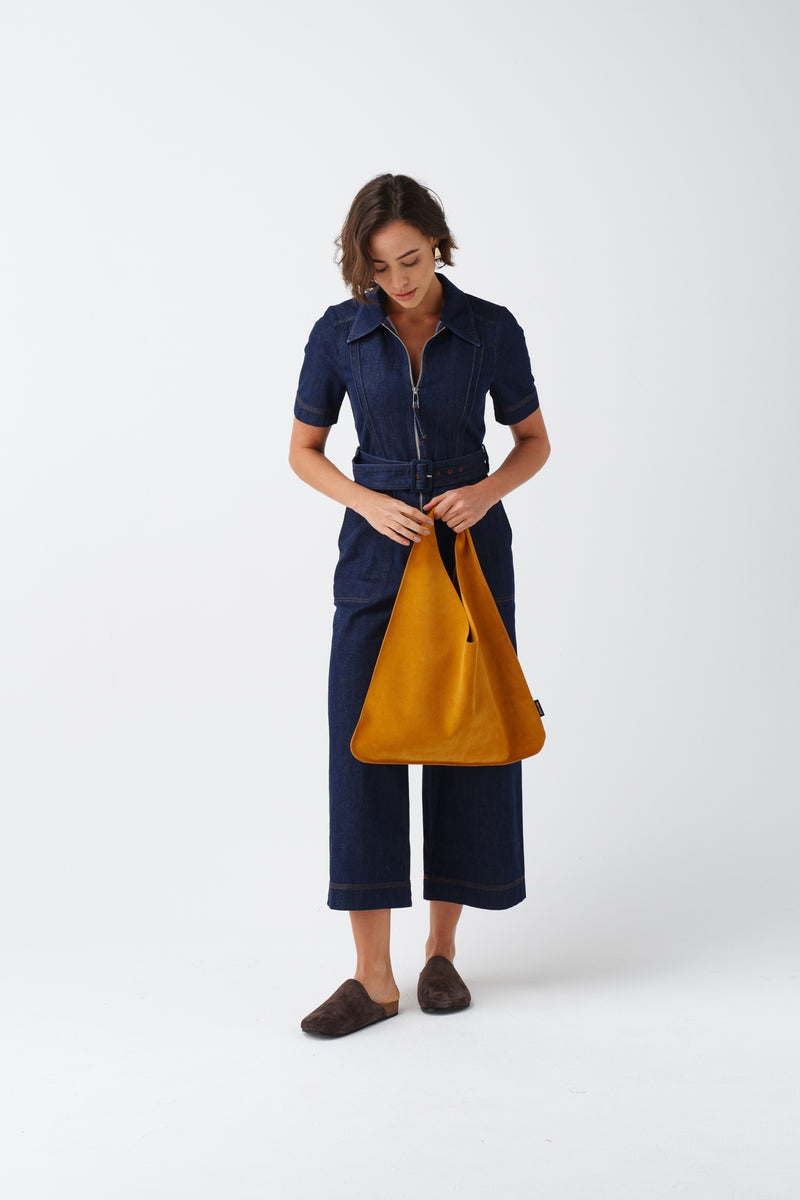 Suede Triangle Bag