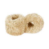Cream faux sheepskin wrist warmer cuffs by Helen Moore