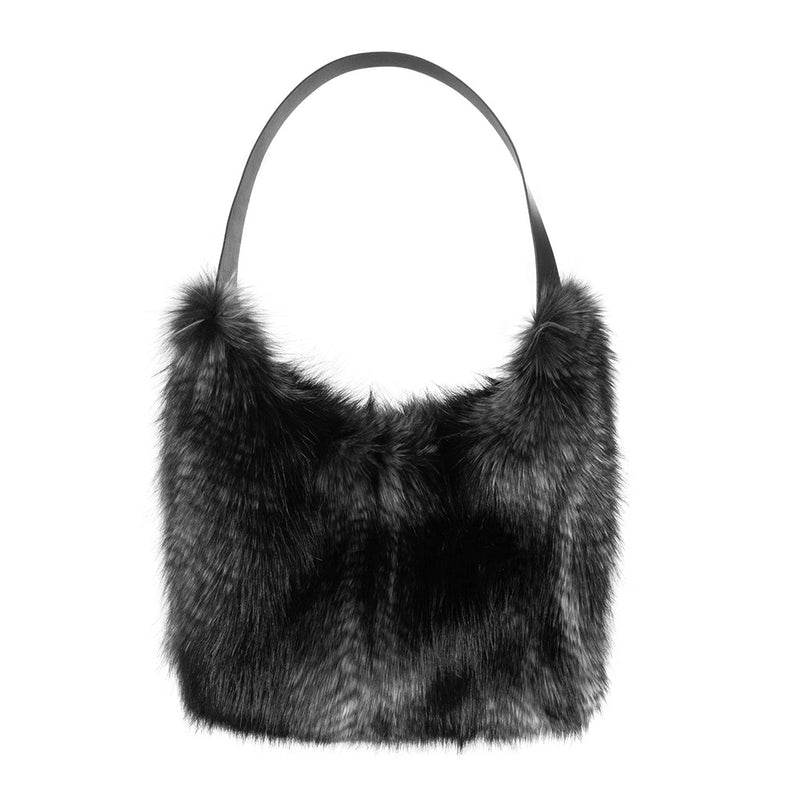 Black Quail faux fur Weekender Bag by Helen Moore