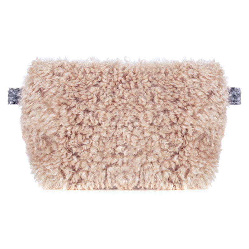 Pebble faux sheepskin make up bag by Helen Moore