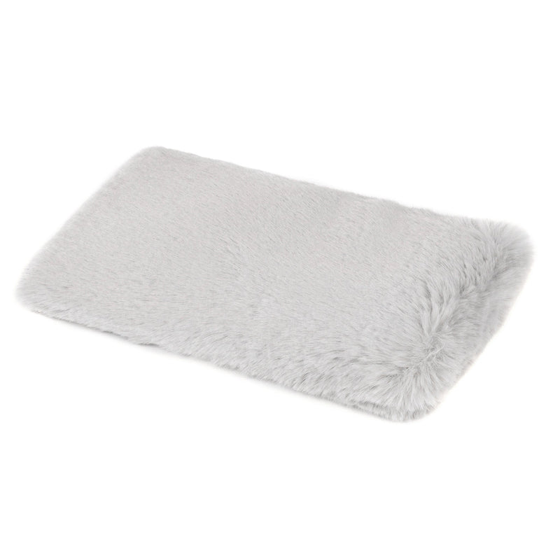 Mist Grey Cloud Faux Fur Eye Pillow by Helen Moore