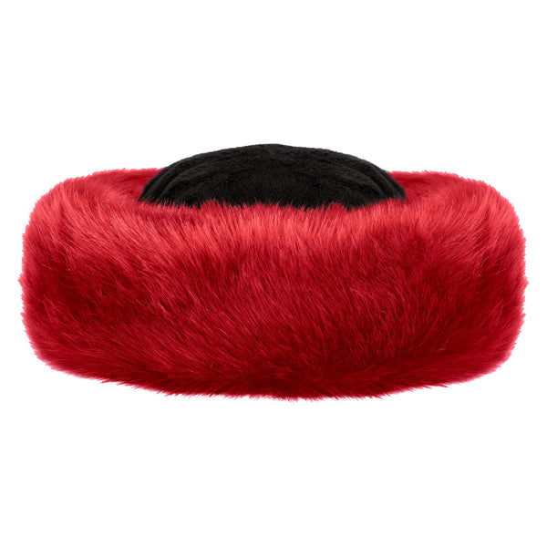 Cola Red faux fur Brim Hat by Helen Moore