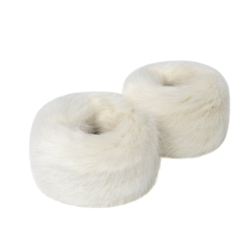 Ermine cream faux fur wrist Warmer Cuffs by Helen Moore