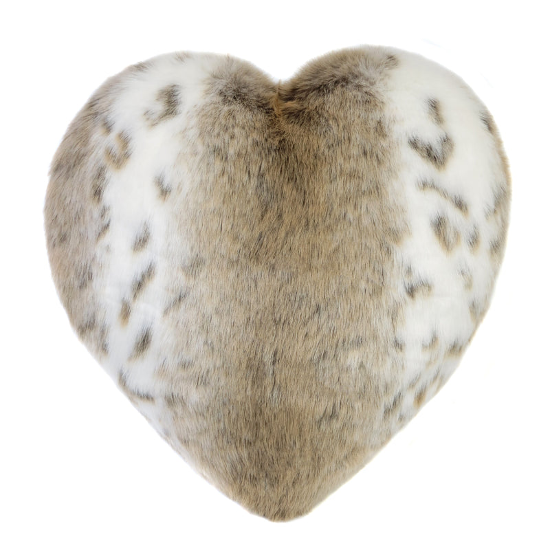 Faux Fur Heart Cushion by Helen Moore