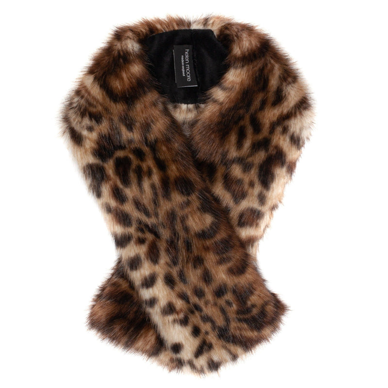  Animal print Ocelot faux fur tippet scarf by Helen Moore