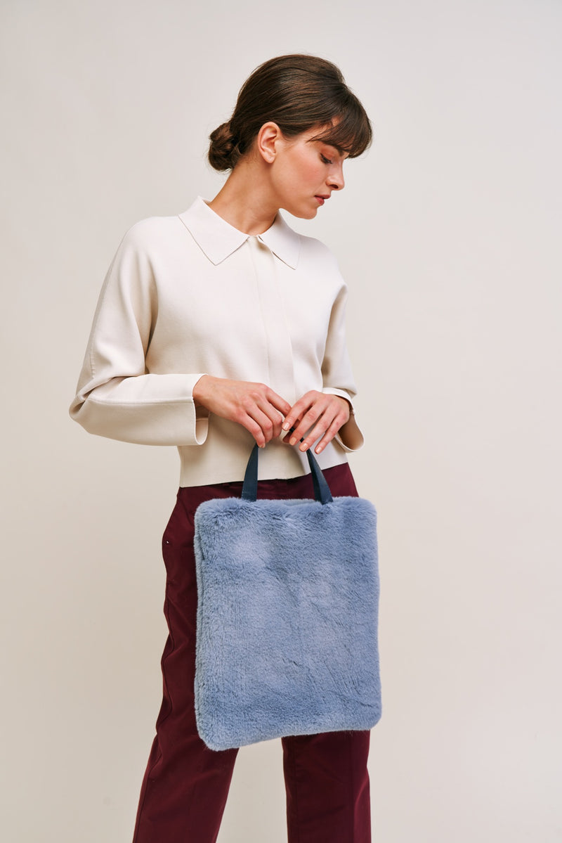 Tote Bag with Leather Handles by Helen Moore