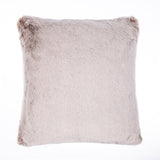 Light beige square faux fur cushion by Helen Moore called Cappuccino