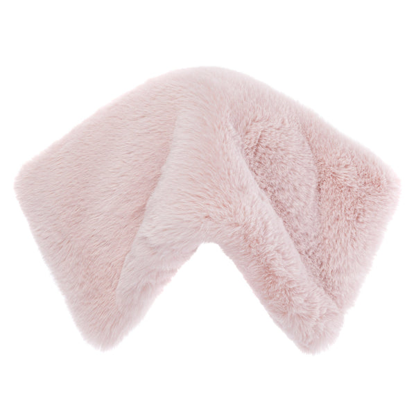 Blossom Pink faux fur Wheat Pillow by Helen Moore