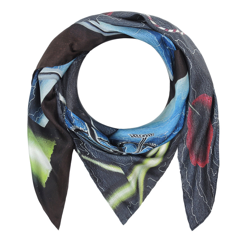 Silk Scarf featuring a painting by Stanley Moore entitled A Difficult Trick
