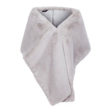 Mist grey faux fur stole from the wedding collection by Helen Moore