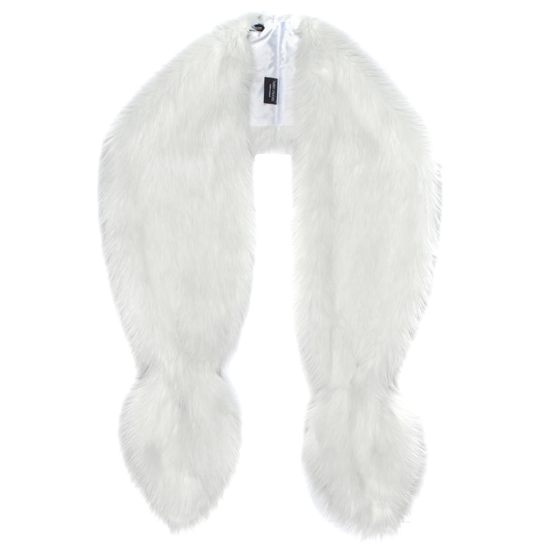 Whisper white faux fur vixen stole from the wedding collection by Helen Moore