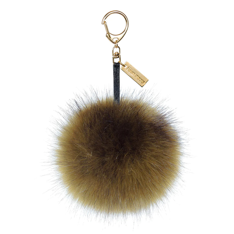 Personalised Faux Fur Pom Pom Key Ring by Helen Moore