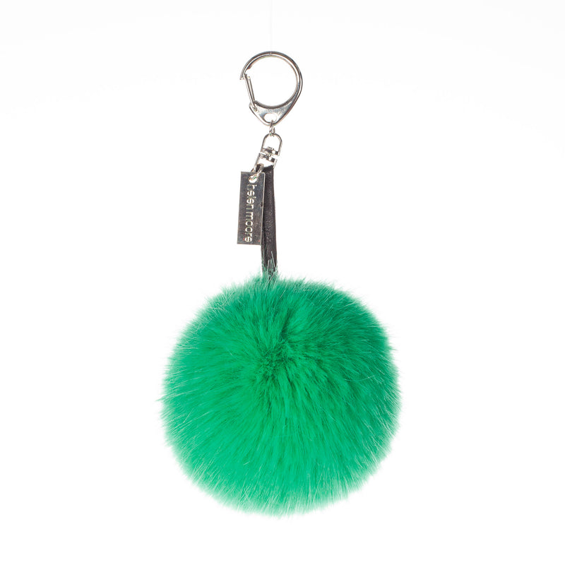 Personalised Faux Fur Pom Pom Key Ring by Helen Moore