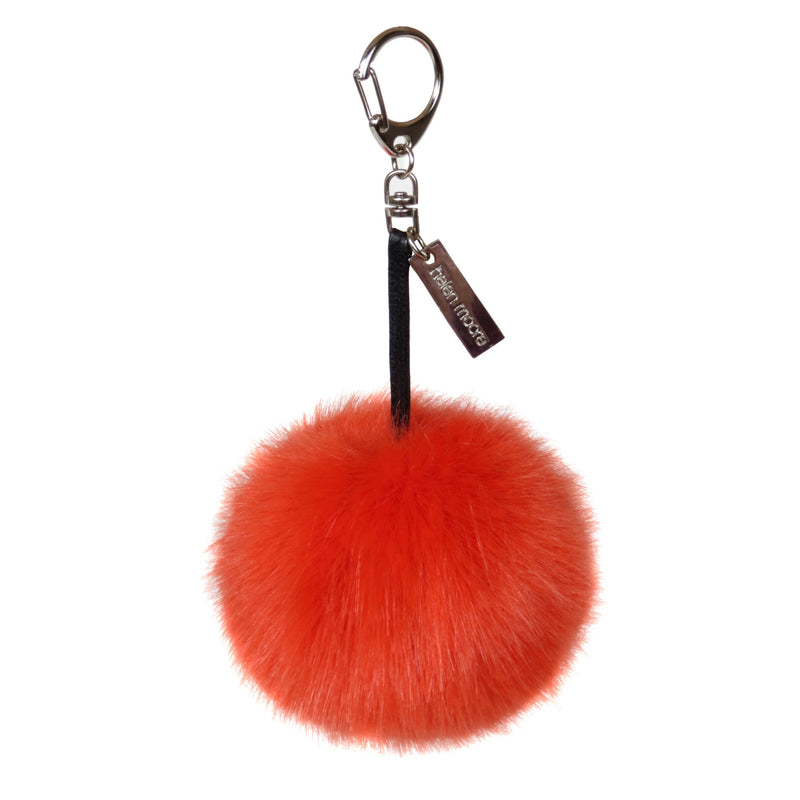 Personalised Faux Fur Pom Pom Key Ring by Helen Moore