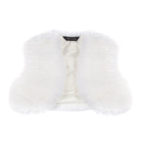 Children's white faux fur bolero cover-up by Helen Moore