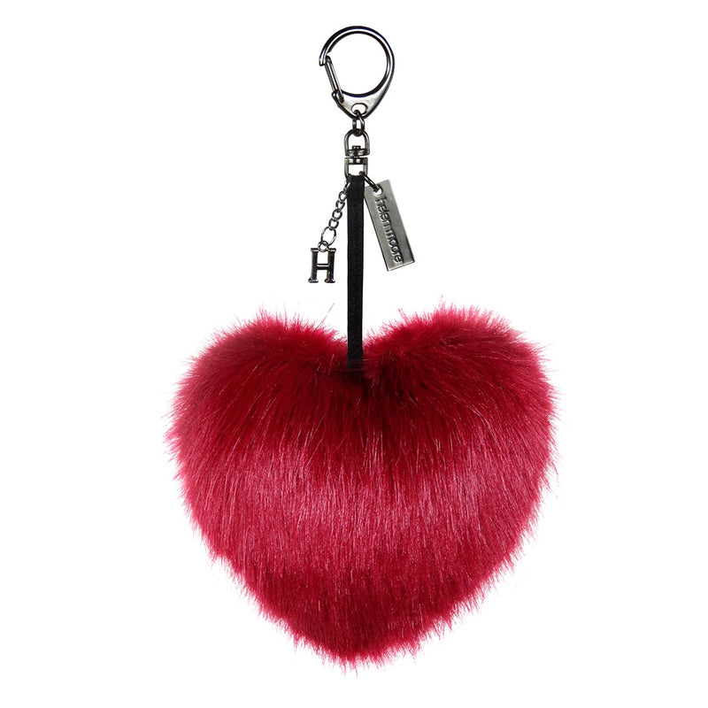 Personalised Faux Fur Pom Pom Key Ring by Helen Moore