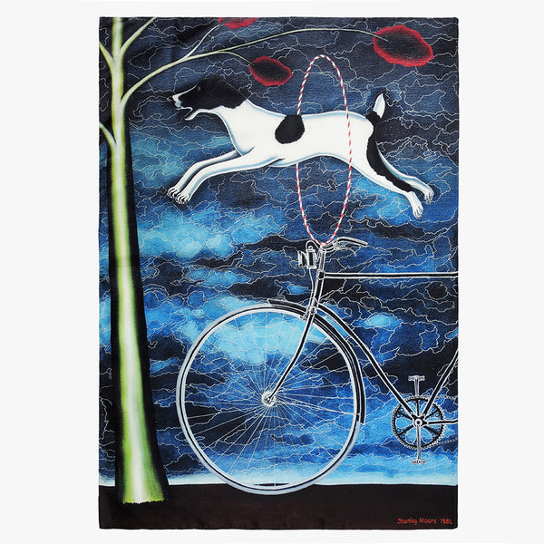 Silk Scarf featuring a painting by Stanley Moore entitled  A Difficult Trick