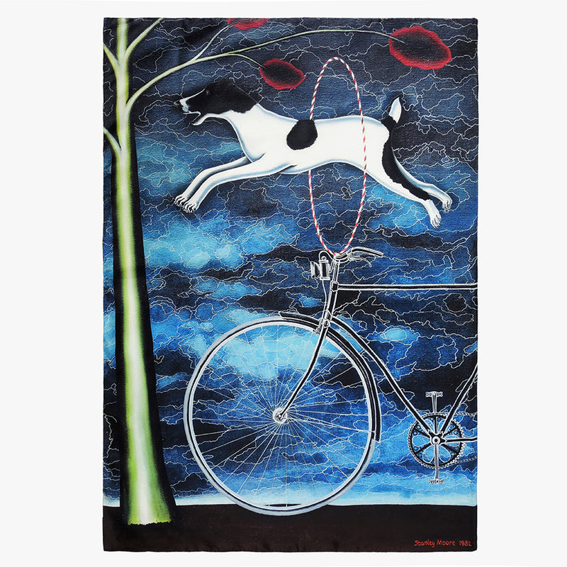 Silk Scarf featuring a painting by Stanley Moore entitled  A Difficult Trick