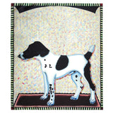 Silk scarf featuring a painting by Stanley Moore called Dog.