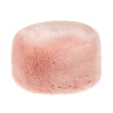 Dusky pink faux fur pillbox hat by Helen Moore