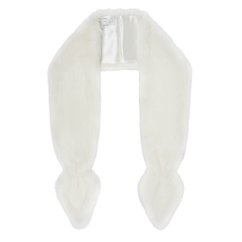 Ermine cream faux fur vixen stole from the wedding collection by Helen Moore