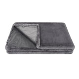 Grey cloud faux fur comforter throw by Helen Moore