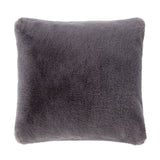 Dark grey cloud faux fur cushion by Helen Moore