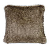 Truffle brown faux fur cushion by Helen Moore