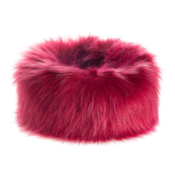 Huff Magenta Long Textured Faux Fur by Helen Moore