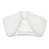 Ivory Cloud faux fur bolero cover-up by Helen Moore