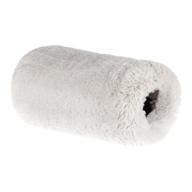 children's light grey mist cloud faux fur hand muff by Helen Moore