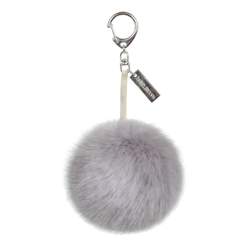 Personalised Faux Fur Pom Pom Key Ring by Helen Moore